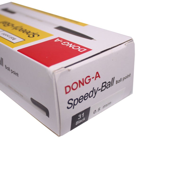 Dong-a Speedy-Ball 0.5 mm Smooth Writing Retractable Oil Based Ink Ball Point Pen Dozen Box (Pack of 24) - Black - Image 5